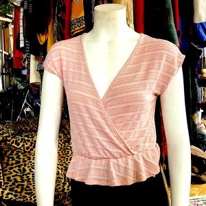 Pink Faux Wrap by Caution to The Wind